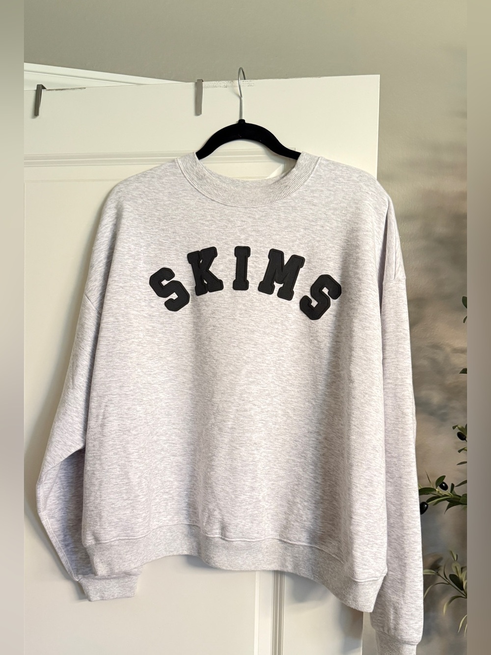 Skims Cotton Fleece Logo Classic Crewneck